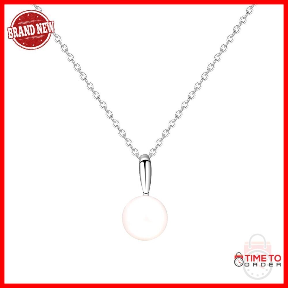 Sterling Silver Freshwater Pearl Pendant Necklace with 16" Chain